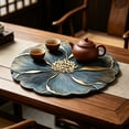 thumbnail image 4 of Placemats,13" Navy Floral Round Table Mats,Non-Slip Heat Resistant & Washable Table Decor Mats for Dining Dinner Holiday Decoration Tabletop Home Kitchen, 4 of 6