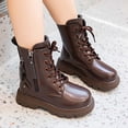 thumbnail image 4 of LvhaoGJOB Ankle Boots for Kids Lace-Up Design Side Zipper ankle boots short boots All Season Footwear, 4 of 9