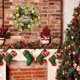 thumbnail image 5 of Christmas Wreath Home Scene Door Hanging Needle Decorations Christmas Bells Hanging Hanging Decorations, 5 of 6