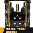 thumbnail image 6 of Air Operated Double Diaphragm Pump QBY4-25L 1 inch Outlet 35 GPM Pneumatic Transfer Max 120 PSI Industrial Use Chemical Waste Oil Dual Dissepiment Nitrile Fluorine Rubber by Cast Iron Aluminum Alloy, 6 of 8