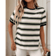 thumbnail image 5 of Camisetas de Corta con Bloques de Color A Rayas Negras M, 5 of 7