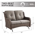 thumbnail image 3 of Bellefurn Outdoor Loveseat Sofa Patio Glider Rocking Bench,Garden Loveseat Seating Patio Chair Set with Cushion,for Porch Balcony and Backyard, 3 of 9