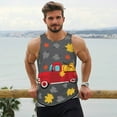 thumbnail image 6 of Pofeuu Red Pickup Truck With Pumpkins Print Men's Workout Tank Tops Sleeveless Muscle Gym Shirt Quick Dry-Small, 6 of 7