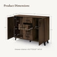 thumbnail image 2 of LuxenHome  47.2" W Accent Cabinet with Doors, Mid-Century Storage Cabinet for Living Room, Dining Room, Entryway, Dark Walnut, 2 of 7