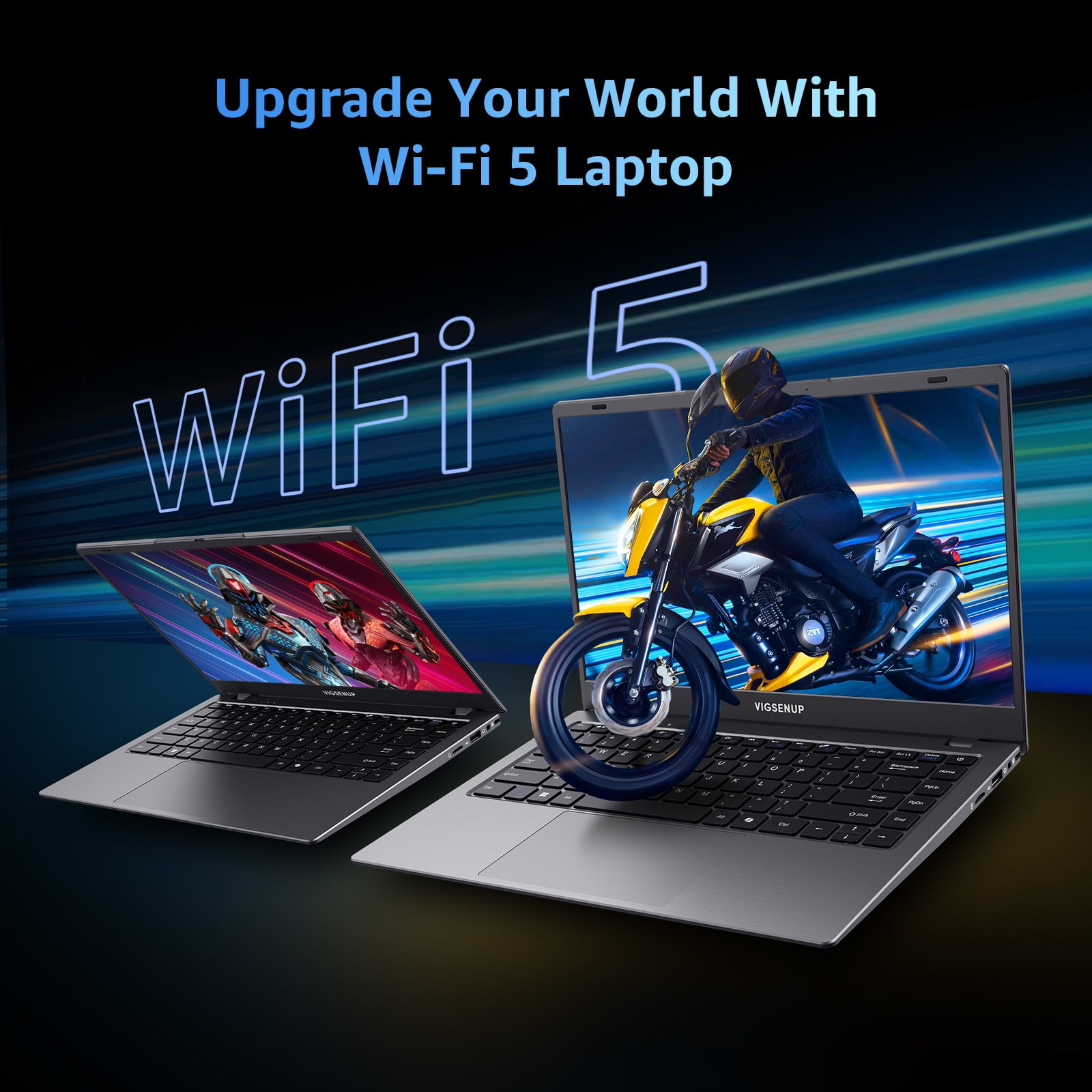 Coolby Laptop Computer , 14.1 inch HD Display, 8GB RAM/128GB SSD, Intel N5095 Quad Core Processor Notebook PC, Support 2.4G/5G Hz WiFi, BT 5.0,Webcam,Laptops for Student and Home
