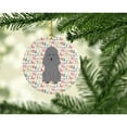 thumbnail image 2 of Merry Christmas Poodle Silver Ceramic Ornament 2.8 in x 2.8 in, 2 of 3