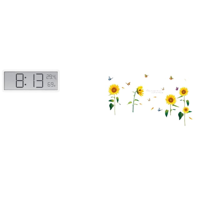 Reloj de pared digital de escritorio, multiusos, , temperatura y humedad, arte decorativo para el hogar, la oficina, el dormitorio y la