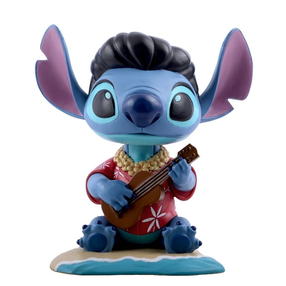 Disney's Lilo & Stitch 6.5" Blue Hawaiian Elvis Stitch Head Knocker Bobblehead, by NECA
