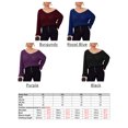 thumbnail image 2 of Suéteres de talla grande para mujer Suéteres de punto casuales de manga larga con cuello en V CACAGOO Camiseta de manga corta, 2 of 7