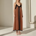 thumbnail image 2 of Youmylove Robe Chemise d'Été pour Femmes Robe Maxi Sans Manches Col en V Bretelles Spaghetti Fluide Élégante Robes de Fête Vacances Plage Robes d'Été, 2 of 4