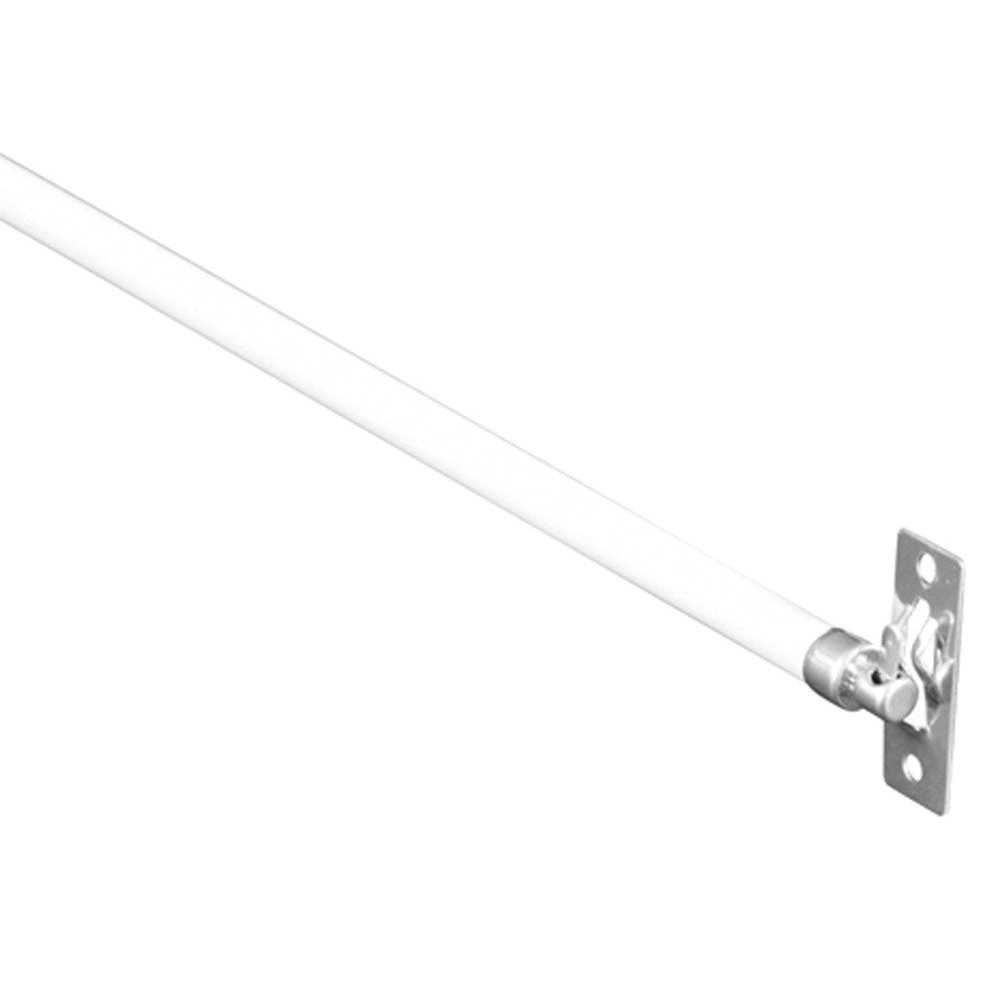 2 Graber 5/16Inch Swivel End Sash Curtain Rods (12 to 21" White w/ Nickel Ends)