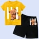 thumbnail image 3 of Conjunto de algodón con estampado de marca para niños, camiseta de dibujos animados, pantalones cortos, conjunto de verano para bebés, conjunto de manga corta para niños y niñas, 3 of 4