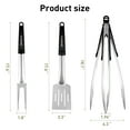 thumbnail image 2 of 3 Pieces BBQ Grill Tool Kit with Stainless Steel Spatula Fork & Tong - BRANDMAN GRILLS SINCE 1987, 2 of 8