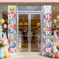 thumbnail image 5 of Easter Bunny and Egg Themed Couplets – 71" Long Porch Signs Hanging Banners | Outdoor Courtyard Decorations and Flags with "EASTER" & "HAPPY" Lettering | Double-Sided Polyester Garden Banner, 5 of 6