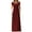 Wine, variant on Cuteduck Women's Maxi Dresses Short Sleeve Long Casual Dresses Loose Plain with Pockets S-XXL