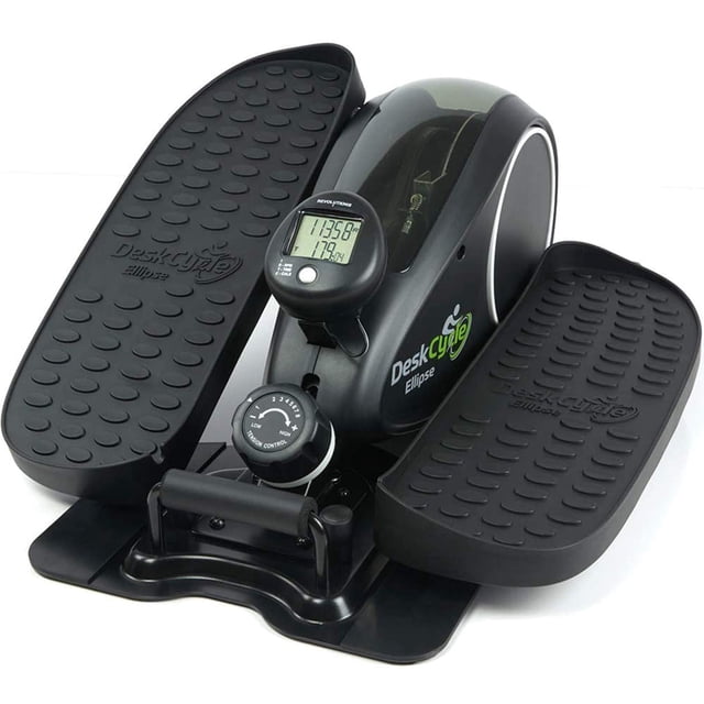 DeskCycle Elipse: máquina elíptica debajo del escritorio – Equipo de ejercicio de escritorio compacto (negro)