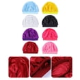 thumbnail image 3 of 8pcs Kids Nightcaps Hair Bonnets Sleeping Caps Hair Protection Wide Rim Hat, 3 of 7