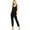 Black, variant on Pink Ice Women's Juniors Comfy Jogger Jumpsuit (Black, Small)