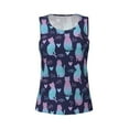thumbnail image 6 of Sigee Silhouette Cats for Women's Workout Tank Top,Running Tank Tops,Sleeveless Gym Clothes, 6 of 8