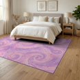 thumbnail image 3 of ODIKA 6'x9' Washable Area Rug Pink Abstract Swirl Tie Dye Blend Ombre Gradient Watercolor Large Flowing for Family Room, Living Mater Bedroom, Non-Slip, Easy Care, 3 of 7
