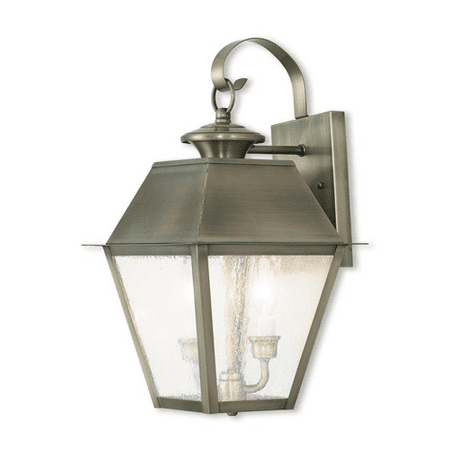 

Wall Sconces 3 Light With Hand Crafted Solid Brass Seeded Vintage Pewter size 23 in 180 Watts - World of Crystal