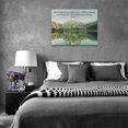 thumbnail image 6 of Mountain Lake Pictures Wall Art Christian Scenery Decor Religious Quotes Canvas Prints Painting Decorations Nature Scenery Framed Artwork for Bathroom Living Room Bedroom 16''''x12'''', 6 of 6