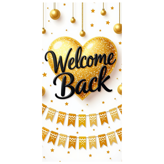 Welcome Back Banner with Rainbow and Pencils Colorful Backdrop for School Party Classroom Decoration Photography Props Festive Background Decor