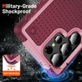 thumbnail image 7 of Allytechgroup Galaxy S25 Ultra Case with Screen Protector, Military Grade Shockproof Anti-Scratch Bumper Rugged TPU PC Hard Shell Corner Protective Phone Case for Samsung Galaxy S25 Ultra, Rose, 7 of 7