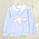 thumbnail image 4 of Sudadera con capucha de manga larga para niños, suéter con cuello de princesa Sanrios, dibujos animados, My Melody, Cinnamoroll, Kuromi, 4 of 5