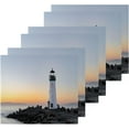 thumbnail image 3 of GZHJMY 12x12Inx4 Sets Reusable Soft Face Towel,Kitchen Hand Towel Bathroom Absorbent Towel,Gym Hotel Spa-Lighthouse, 3 of 7
