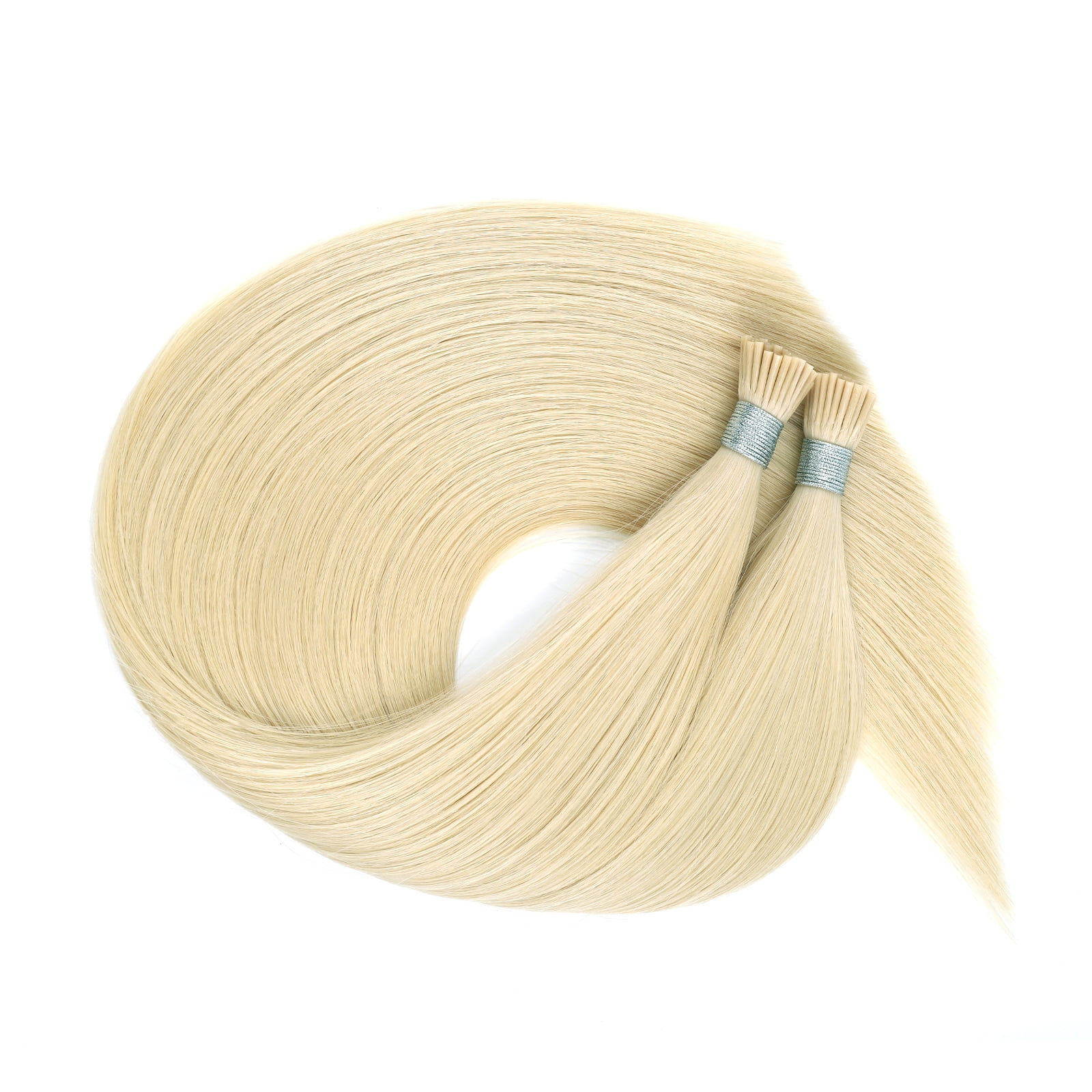 Sassina Hair I-Tip Hair Extensions 100% Virgin Human Hair Beach Blonde #613 18 Inch 50 Strands 50g