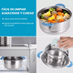 thumbnail image 4 of Batería De Cocina Juego De Ollas Acero Inoxidable 410 plata/azul, 4 of 5