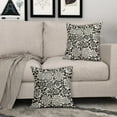 thumbnail image 3 of Black Grey Pillow Covers 20x20 Set of 2 Gray Vintage Floral Boho Carpet Pattern Print Decorative Outdoor Pillowcases Farmhouse Throw Cushion Case Decor for Couch Sofa Bed, 3 of 5