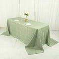 thumbnail image 2 of BalsaCircle 90" x 132" Sage Green Accordion Crinkle Taffeta Rectangular Tablecloth Reception, 2 of 8