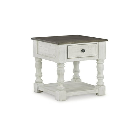 Signature Design by Ashley Casual Havalance End Table White/Gray