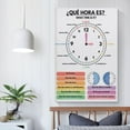 thumbnail image 4 of TELLING TIME, Spanish Language, Educational, What Time Is It, Teaching Tool, Classroom Decor Canvas Poster Bedroom Decor Sports Landscape Office Room Decor Gift, 4 of 7