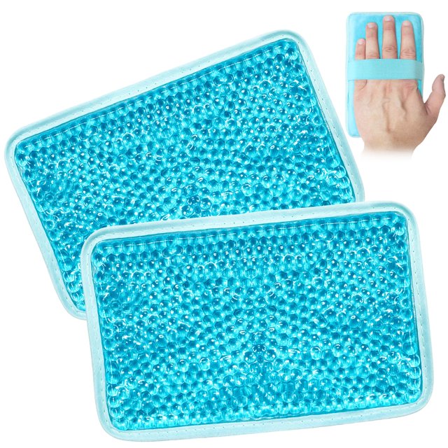 Bolsa de gel para hielo ZNÖCUETÖD, paquete de 2, correa para terapia de frío y calor
