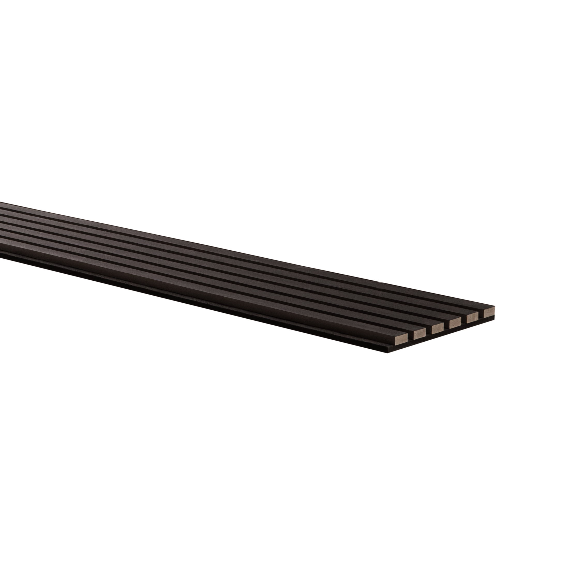 MSI 94.5 in. x 9.5 in. Ebony 3D Fluted Wood Slat Acoustic Sound Absorbing Wall Paneling (Set Of 4)