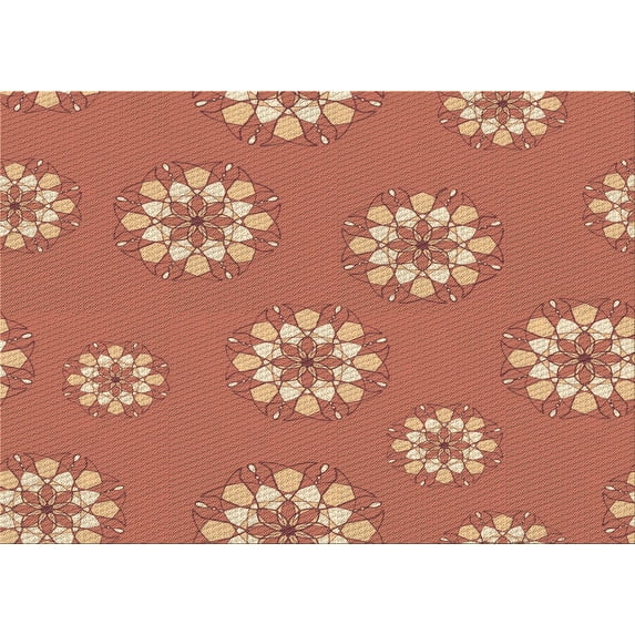 Ahgly Company Machine Washable Indoor Rectangle Transitional Grapefruit Red Area Rugs, 4' x 6'