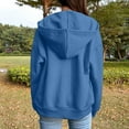 thumbnail image 4 of Titcea Zip Up Hoodie Women, Solid Color Pocket Drawstring Oversized Sweatshirt with Two Way Zipper, Warm Comfy Lightweight Casual Jackets, 4 of 8