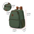 thumbnail image 2 of Tourbon Canvas Bike Rear Rack Pannier Tennis Rackets Bag, Green, 1-Pack, 2 of 10