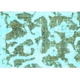 thumbnail image 1 of Ahgly Company Indoor Rectangle Abstract Light Blue Modern Area Rugs, 2' x 3', 1 of 4