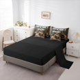 thumbnail image 3 of Manfei Wild Bear 7-Piece Twin Bedding,Snow Mountain Pine Bedding Comforter Set,Brown,Black Reversible, 3 of 7