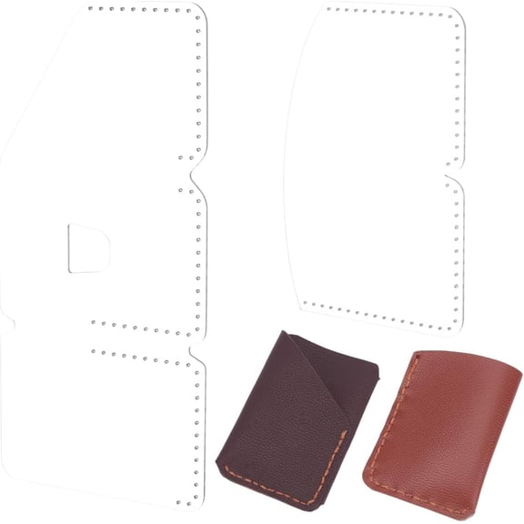 Acrylic Wallet Template Set: 2 Styles Leather Patterns for Purse & Coin Purse
