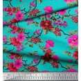 thumbnail image 3 of Soimoi Poly Georgette Fabric Leaves & Floral Printed Craft Fabric by The Yard 42 Inch Wide, 3 of 3