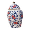 thumbnail image 1 of Tarro de jengibre de porcelana de estilo chino, artesanía, arreglo floral, almacenamiento de té para Estilo A, 1 of 7