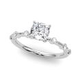 thumbnail image 3 of Sprico Jewel 14K White Gold Plated - 1.8 Ct Cushion Cut Solitaire Engagement Ring for Women's - Wedding Band with Accent Moissanite - Moissanite Jewelry for Women - Bridal Rings, 3 of 3