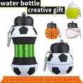 thumbnail image 1 of Outdoor Sport Silicone Folding Creative Portable Anti-fall Leak-proof Football Basketball Ball Children Student Water Bottle Cup, 1 of 2