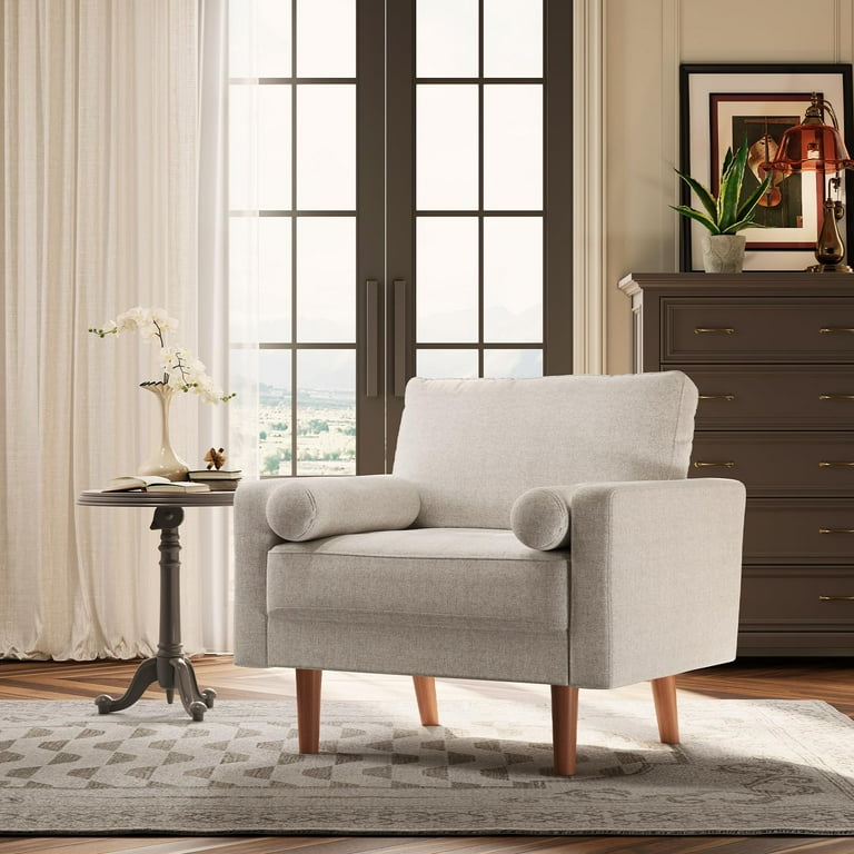 Beige modern online accent chair