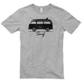 thumbnail image 2 of Big Size Hippie Surf Van Graphic Design Unisex Short Sleeve Cotton Jersey T-Shirt - Heather Grey 2XL, 2 of 4